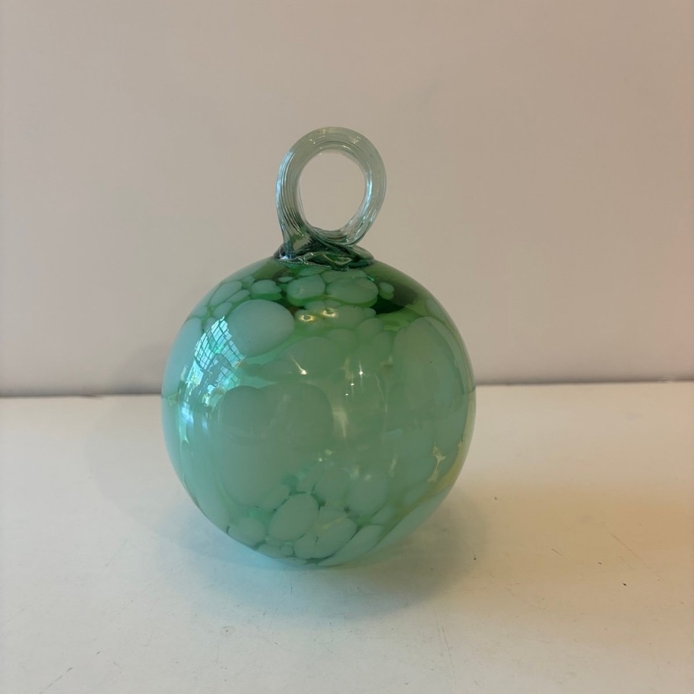 Hand Blown Art Glass Ornament Water Droplets decor